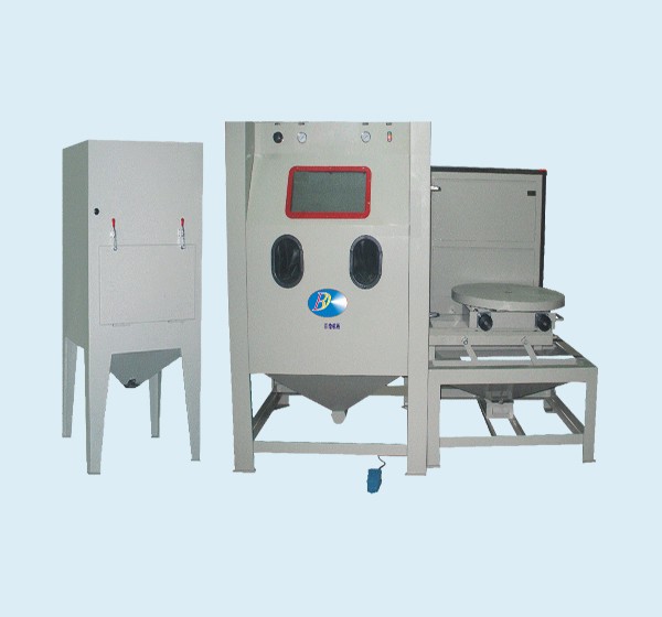 1212A手動(dòng)臺(tái)車轉(zhuǎn)盤升降模具噴砂機(jī)